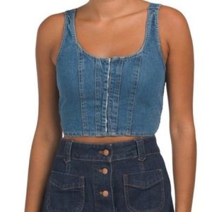 NWT Denim Corset Top